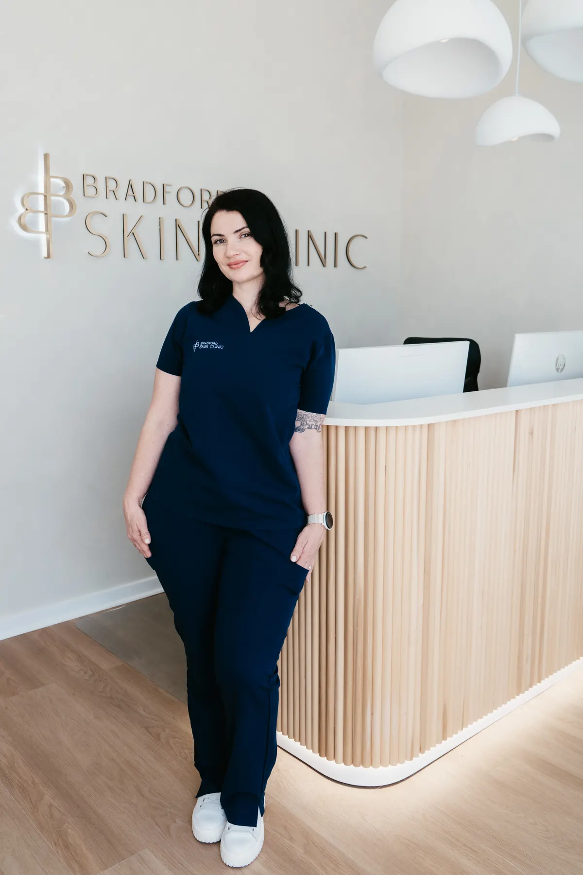 Alex Dinovich, Nurse Practitioner and Medical Director, in the clinic.