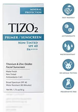 Tizo2 Non Tinted Primer / Sunscreen SPF40